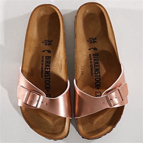birkenstock metallic rose gold